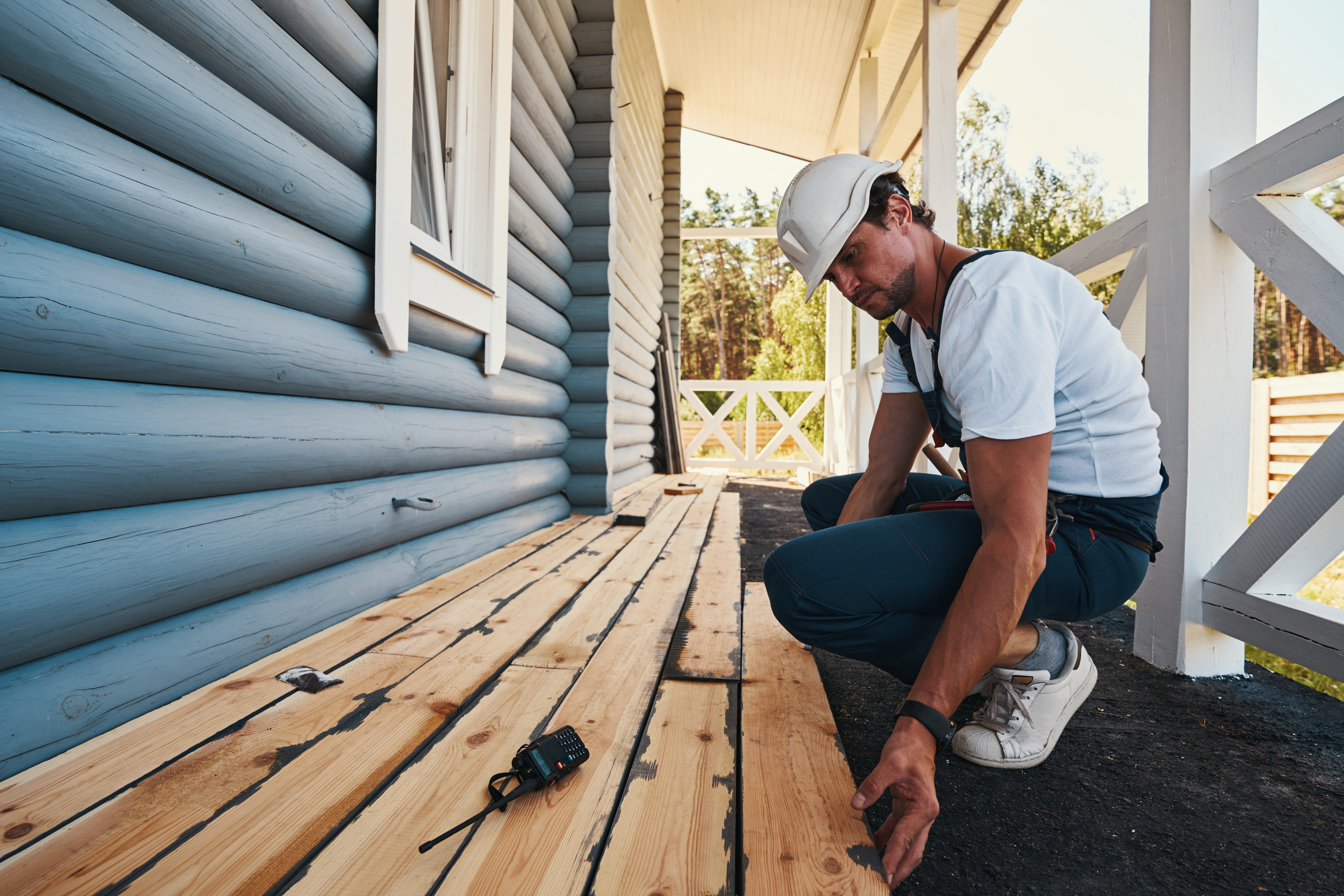 working on house